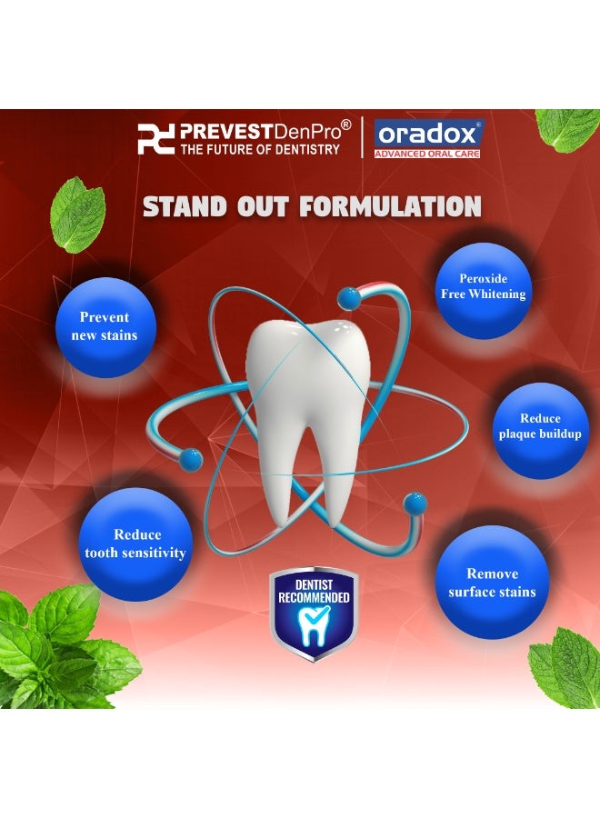 Oradox 24 Carat Whitening Toothpaste | White Teeth | Bright Teeth | Whitening Toothpaste - Image 2