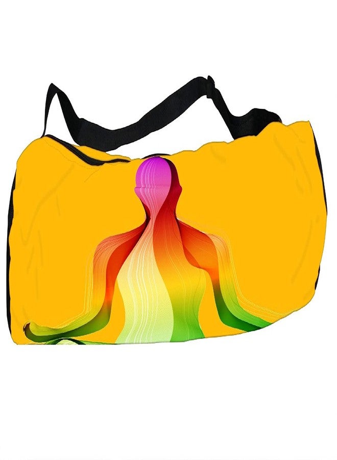orgner Active Elements Poly Canvas Yoga Mat Bag/Cover. Easy Fit up to 4 mm Thick Yoga Mat. Print Design : Mantra Yoga Teacher - Image 3