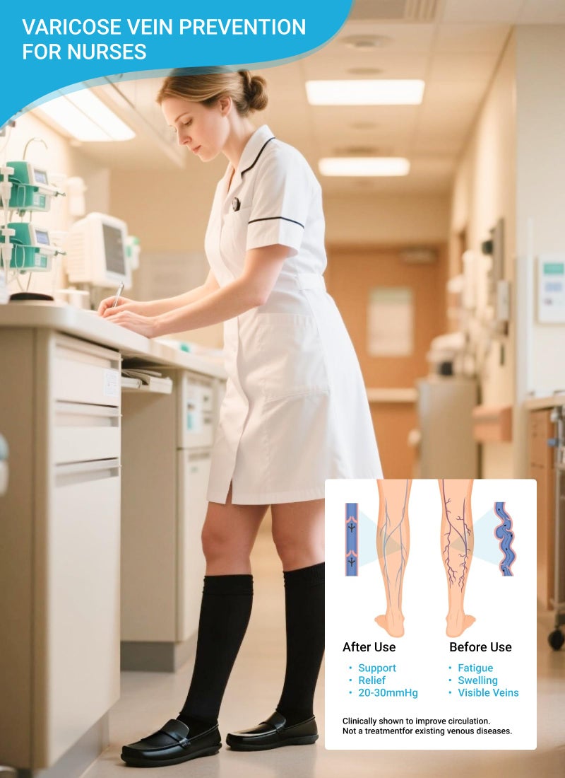 AMITOFO Plus Size Compression Socks 20-30mmHg Wide Calf for Men Women, Extra Large Compression Stockings Support for Running, Travel, Nurses, Pregnancy (3 Pairs) - Image 3