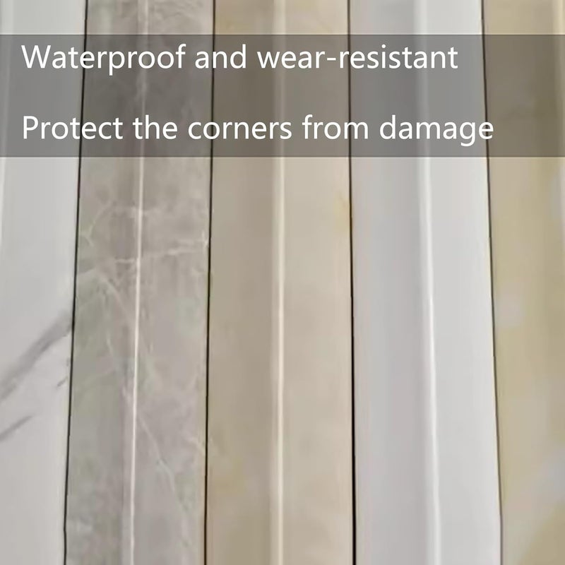 PVC Punch-Free Corner Protection Strips, Corner Protection Strips, Right-Angle Strips, Suitable for Tile Wallpaper, Cabinet Edge Decorative Strips.Beige-3x240cm/1.2x94in - Image 3