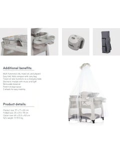 evenflo 4 in 1 Multi-functional Foldable Baby Bed smart Cradle with Mosquito Net  - Image 5
