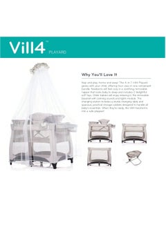 evenflo 4 in 1 Multi-functional Foldable Baby Bed smart Cradle with Mosquito Net  - Image 4