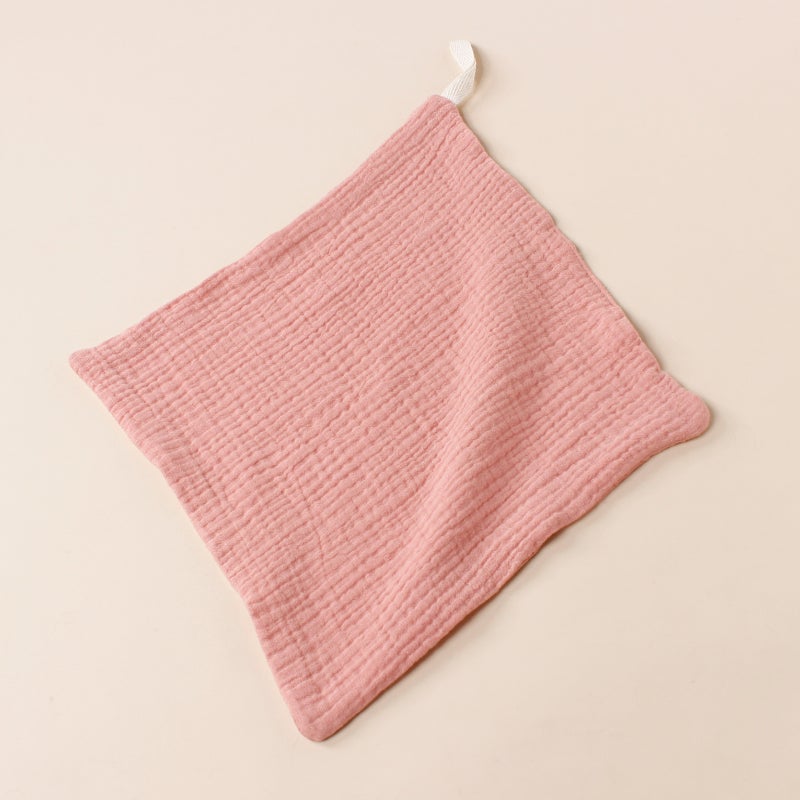Baby Cotton Soft Small Square Scarf Lanyard Double Layer Muslin Square Handkerchief Baby Gauze Wash Face Towel - Image 1