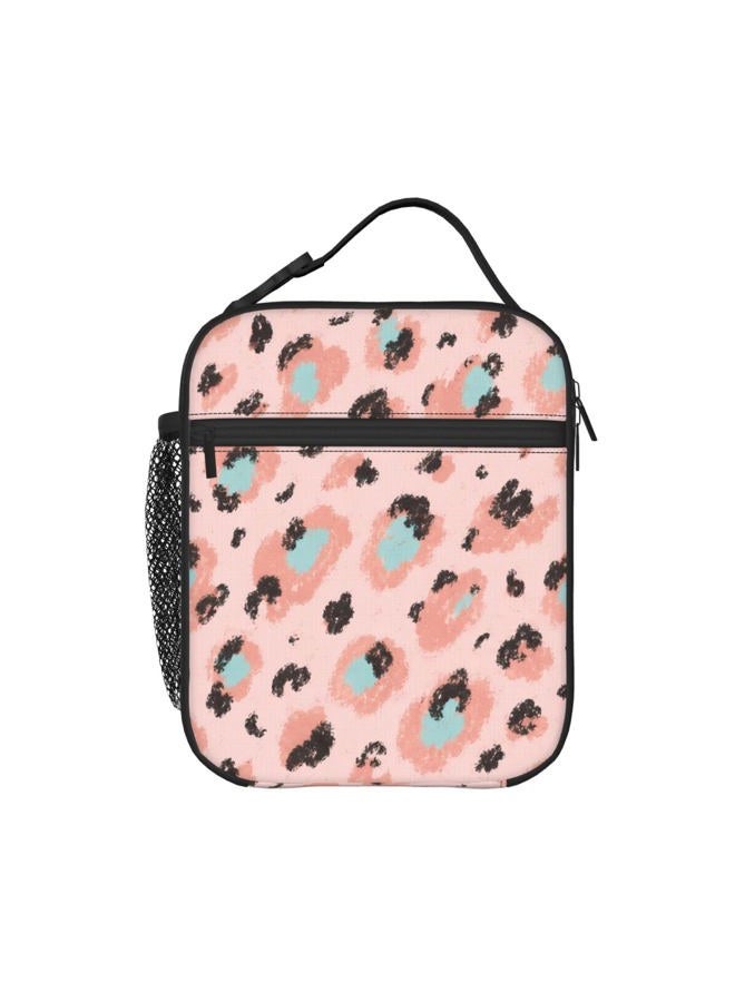 PrelerDIY Leopard Rosettes Lunch Box - Insulated Lunch Bags for Women/Men/Girls/Boys Detachable Handle Lunchbox Meal Tote Bag - Image 1