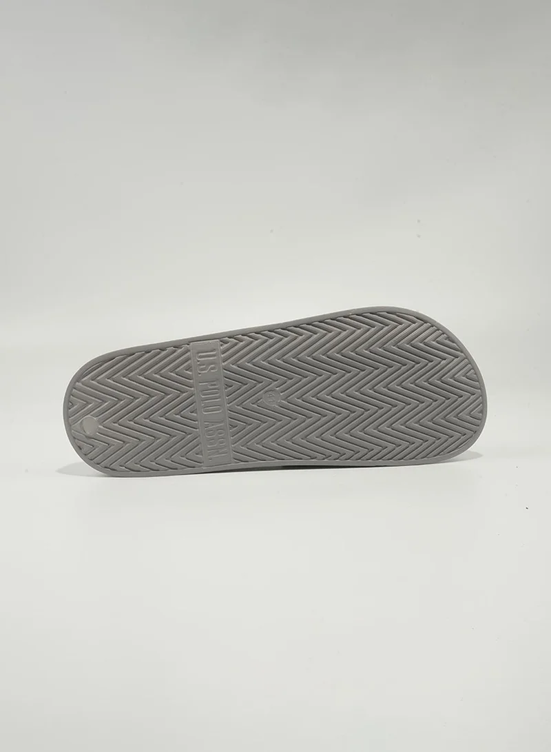 U.S. Polo Assn. 6M LEON GLB 6FX MEN OD_GREY U.S. Polo Assn. Leon Men's Slip-On Comfortable Casual Everyday Slide Sandals - Grey for Men | Best Price UAE