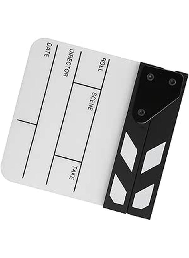 Mini Acrylic Directors Clapboard Film Movie Scene Clapperboard TV Action Prop with Pen - Image 1