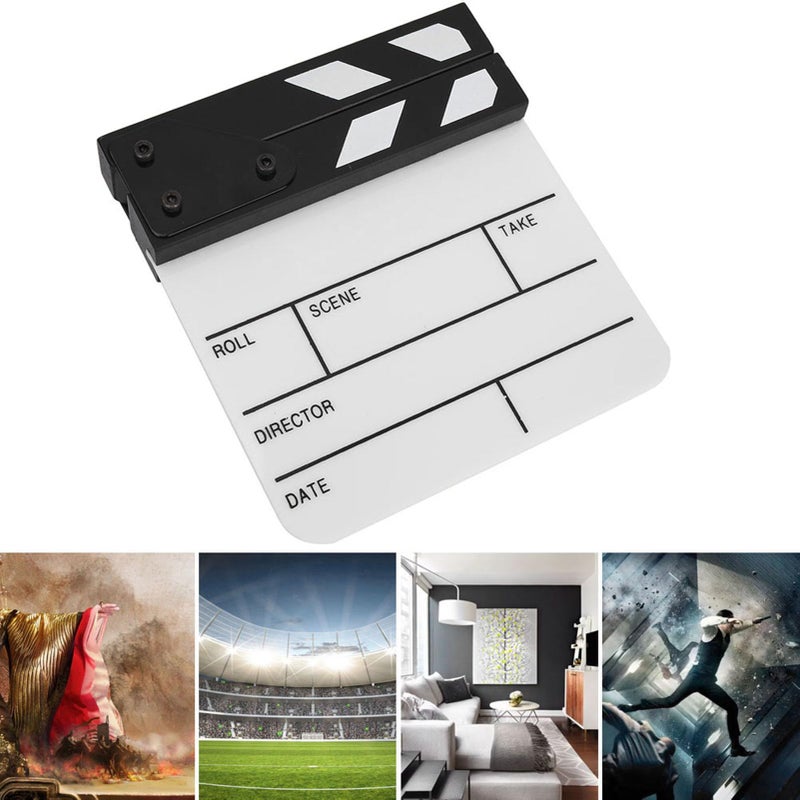 Mini Acrylic Directors Clapboard Film Movie Scene Clapperboard TV Action Prop with Pen - Image 3
