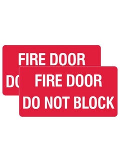 2 Pcs Fire Door Do Not Block Signs Self Adhesive Vinyl Stickers (20 Cm X 10 Cm) - pzsku/ZF81E8662EA5790C04700Z/45/_/1693986632/90bbebb6-ada6-476c-a19b-241e6266177e