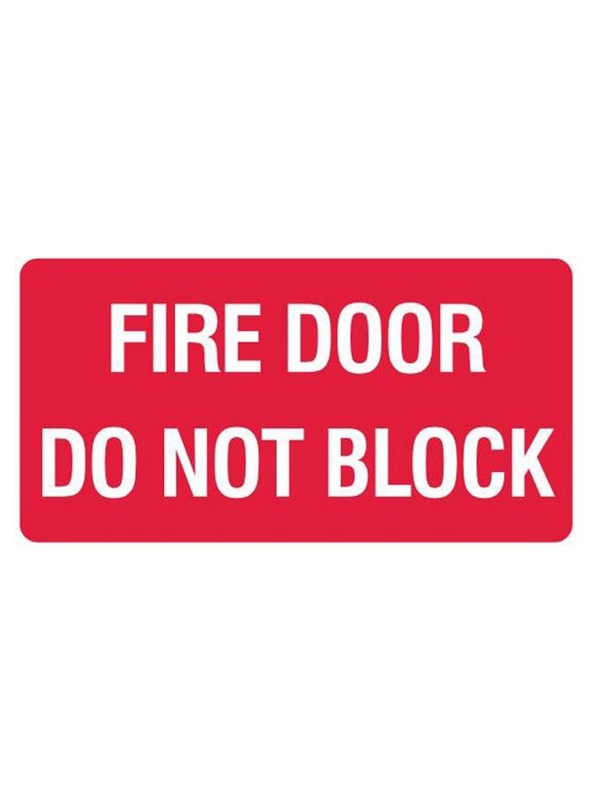 Haobase 2 Pcs Fire Door Do Not Block Signs Self Adhesive Vinyl Stickers (20 Cm X 10 Cm) - Image 3
