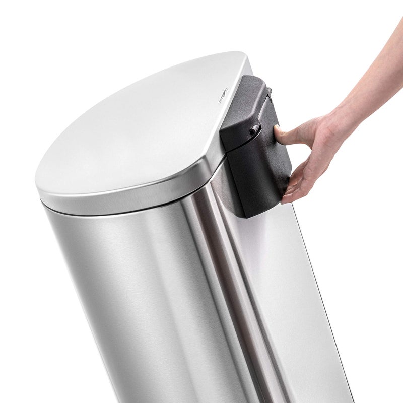 QUALIAZERO 50L/13 Gallon Stainless Steel Trashcan, Soft Close Lid & Smudge-Free Finish, Ideal for Home and Business Use, D Shape (Stainless Steel) - Image 5