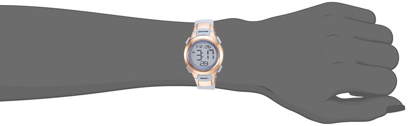 Armitron Sport Women's 45/7012PBL Rose Gold-Tone Accented Digital Chronograph Powder Blue Resin Strap Watch - Image 3