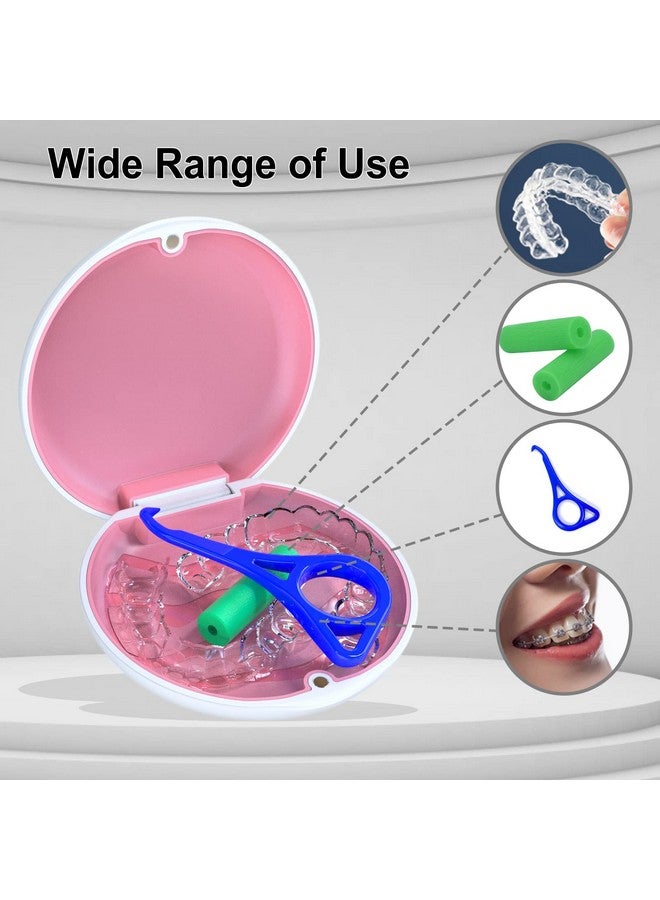 ARGOMAX Aligner Case Retainer Case Braces Box 1 Piece Orthodontic Box (White + Rose Red Silicone). - Image 5