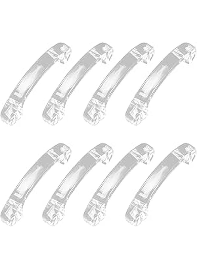 8Pcs Acrylic Crystal Cabinet Pulls Large Arc Wardrobe Handles For Kitchen Closet Furniture - Image 1