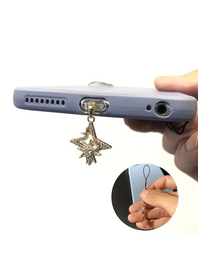 Fidget Spinner Phone Dust Plug For iPhone 6 14 Stress Relief Gift With Lobster Cord - Image 1