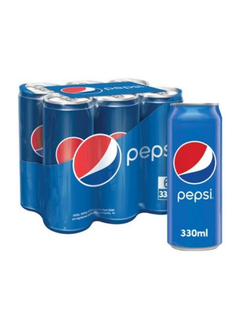 Pepsi Pepsi Carbonated Soft Drink Cans 6X330Ml 