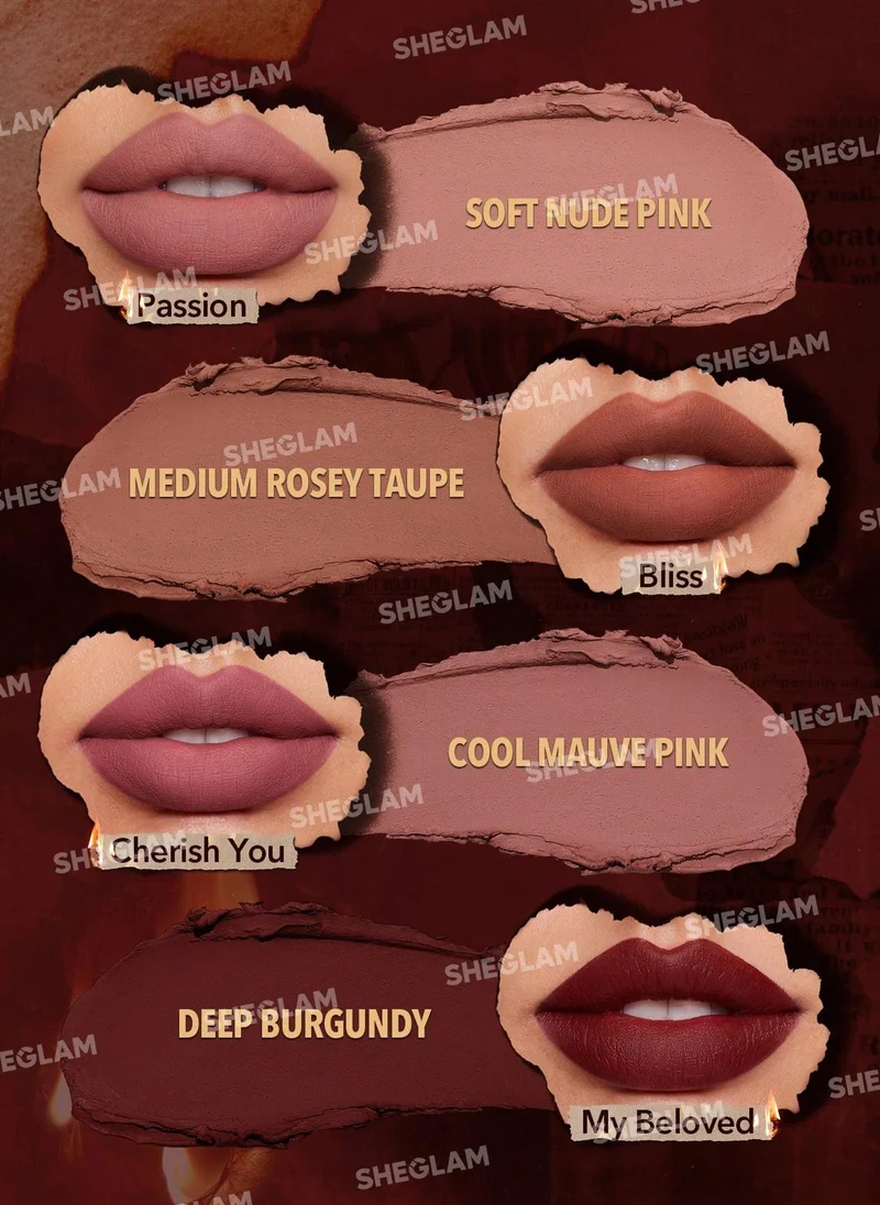 SHEGLAM Sheglam Ember Rose Set Dynamatte Boom Ll Matte Lipstick