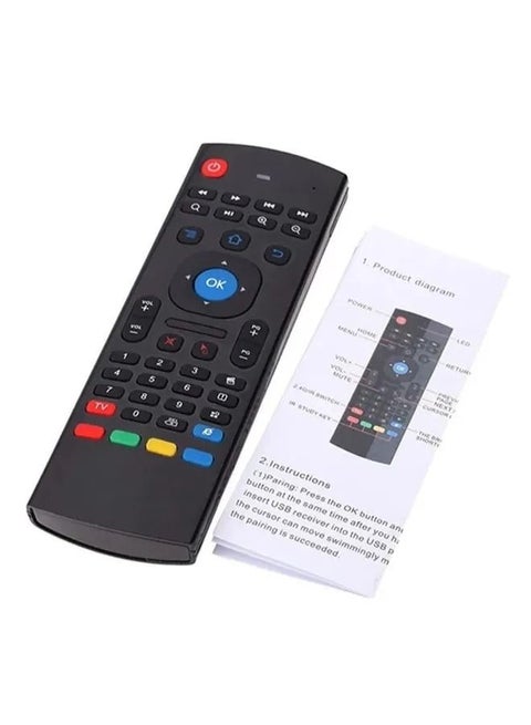 Mouse Keyboard With IR Remote Air Control For Android TV Black