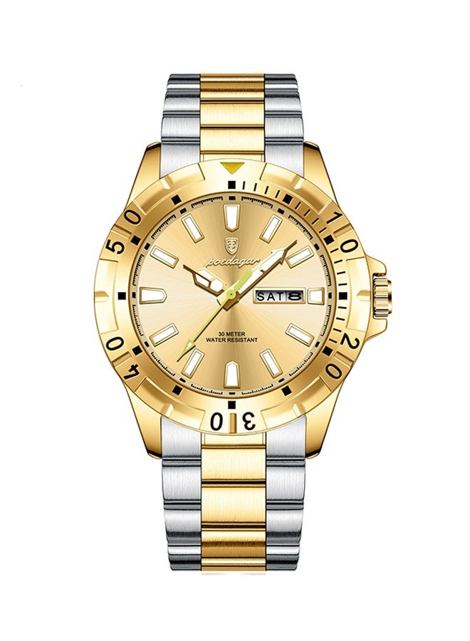 POEDAGAR ​​POEDAGAR Men's Two-Tone Quartz Watch - Elegant Design for Formal Events & Special Occasions​​  - Image 1
