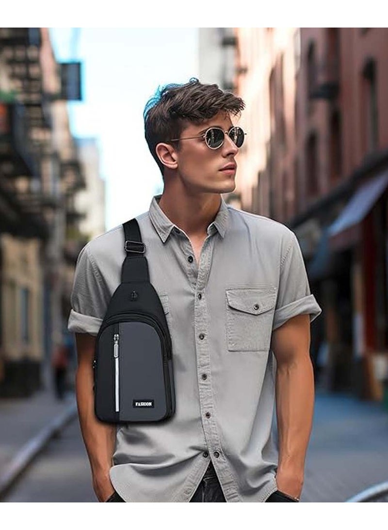 Sling Backpack Cross-Body Sling Bags for Men Small 6L Mini Crossbody Bags Fanny Pack Lightweight One Strap Shoulder Backpacks - Image 2