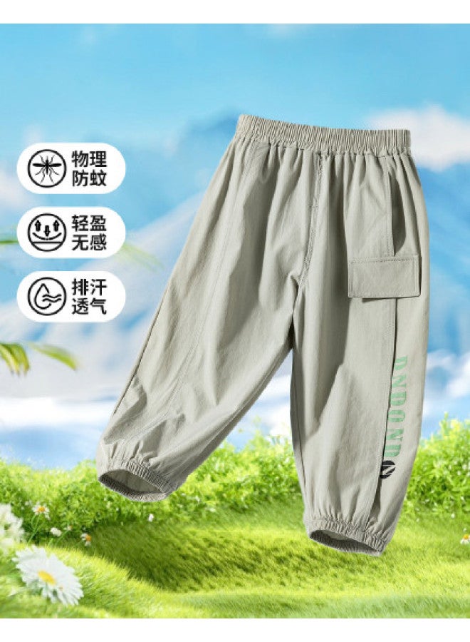 Bornbay 2025 Summer Boys' Lightweight Breathable Mosquito-repellent Pants - Loose Comfortable Outdoor Cargo Pants Versatile Trousers - Image 1
