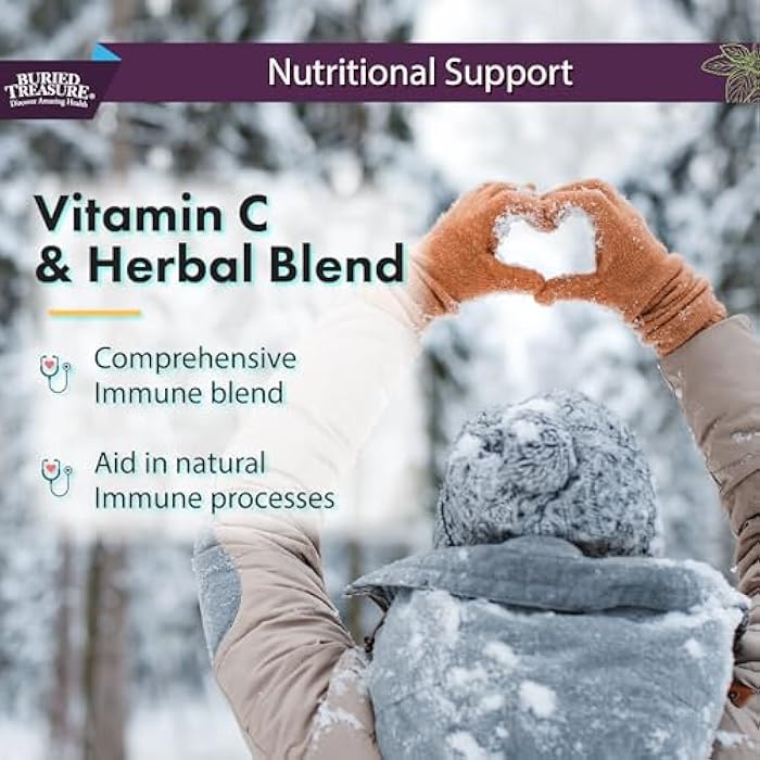 Buried Treasure ACF Immune Support - 16 oz, 16 Servings, Vitamin C, Elderberry, Zinc, Liquid Immune Booster with Vitamins and Minerals w/ Dose Cup - Image 5