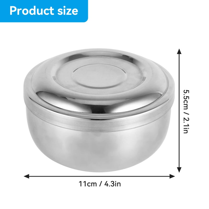 Agatige Shaving Bowl with Lid, Stainless Steel Shaving Soap Cream Bowl Shave Mug Container Face Cleaning Care Shave Tool for Men Wet Shave - Image 4