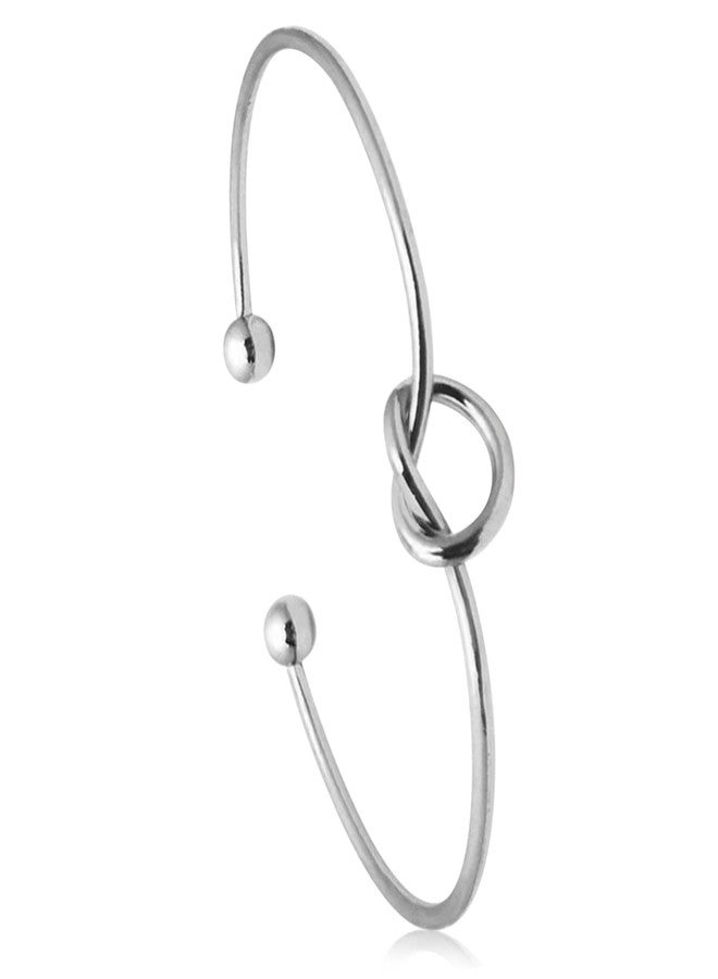 Peora Silver Plated Stylish Adjustable Kada Bracelet Jewellery Gift for Women & Girls - Image 1