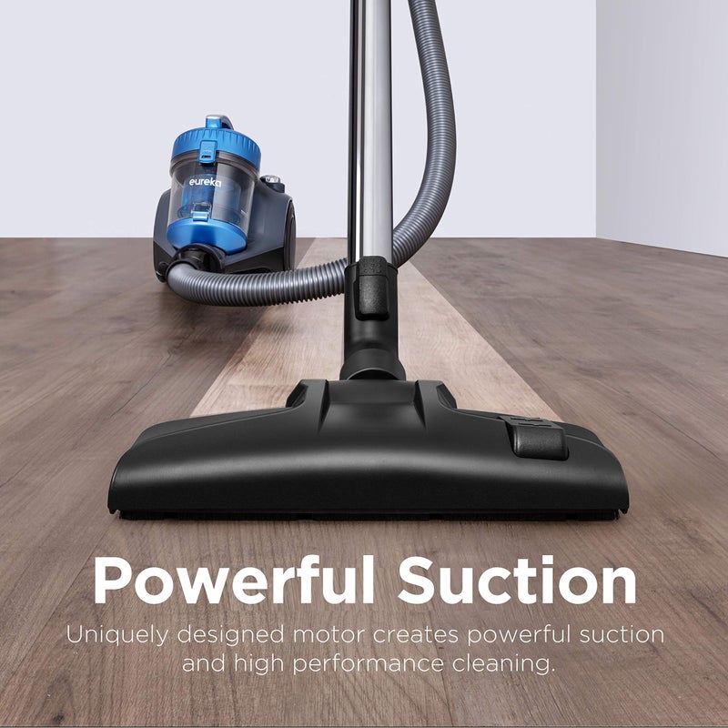 Eureka WhirlWind Bagless Canister 2.5L Vacuum Cleaner, Lightweight Vac for Carpets and Hard Floors, NEN110A, Blue - Image 2