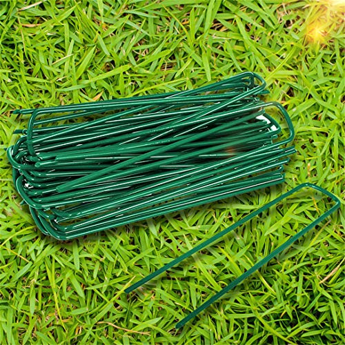 Yeasing Garden Pegs Pins Ground Stakes Staples Spikes U Shaped Landscape Securing Nail Pin Lawn Fabric Netting Matting 6Inch 20PCS - Image 4