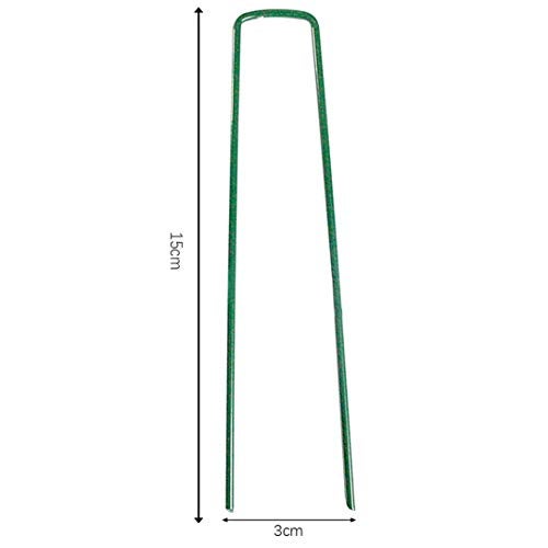 Yeasing Garden Pegs Pins Ground Stakes Staples Spikes U Shaped Landscape Securing Nail Pin Lawn Fabric Netting Matting 6Inch 20PCS - Image 3