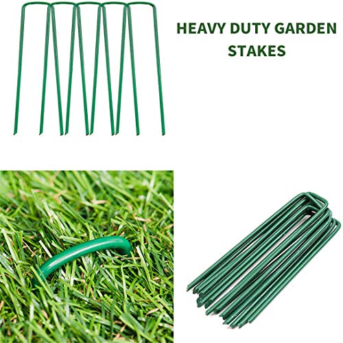 Yeasing Garden Pegs Pins Ground Stakes Staples Spikes U Shaped Landscape Securing Nail Pin Lawn Fabric Netting Matting 6Inch 20PCS - Image 5