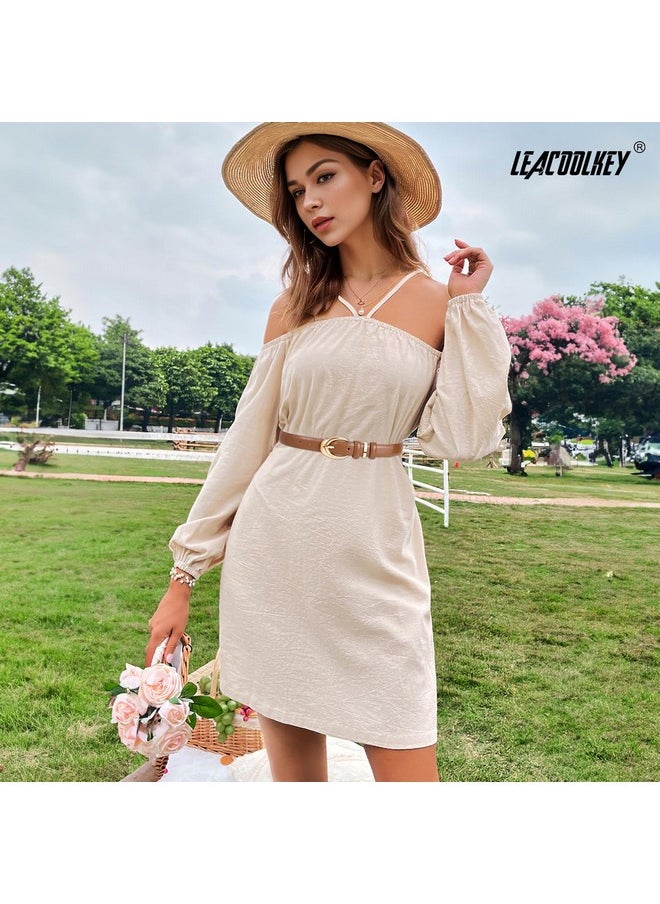 LEACOOLKEY - 2 Pack Women Leather Belts For Jeans Dress Fashion Skinny Belt With Gold Silver Buckle - Image 1