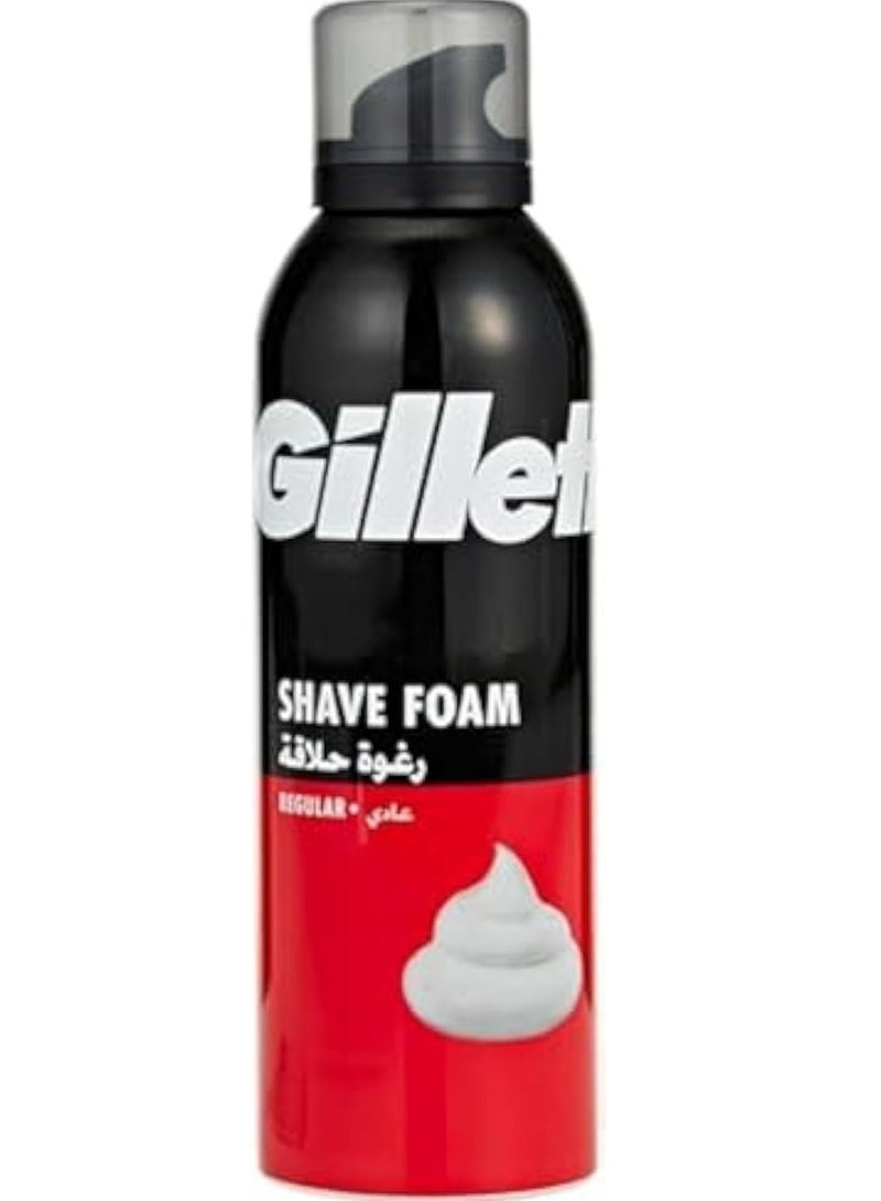 رغوة حلاقة عادية للرجال من جيليت، 200 مل - Image 1