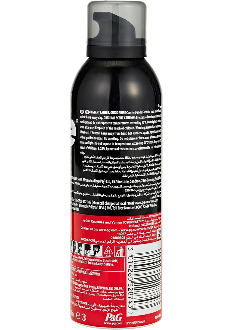 رغوة حلاقة عادية للرجال من جيليت، 200 مل - Image 2
