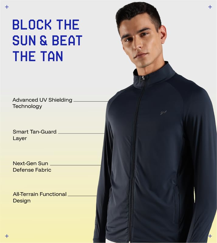 BLUE TYGA Sunscreen Jacket ICE Pro – UPF 50+ Cooling Jacket for Men & Women | Cool Rush Pro Tech, UV Protection, Breathable, Sweat-Wicking, Anti-Microbial, Lightweight Sun Hoodie for Outdoor Sports & Travel - Image 3