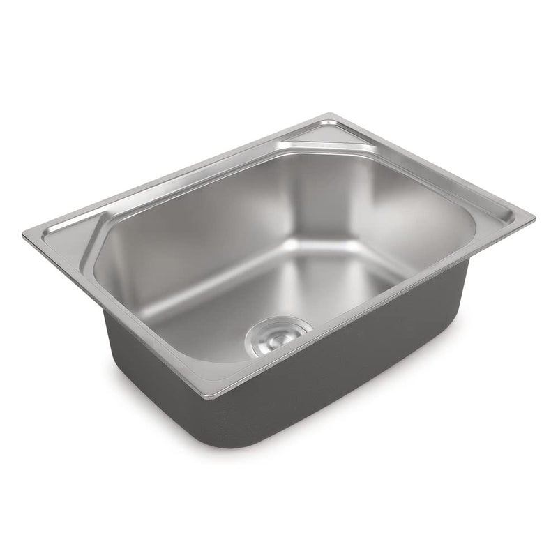 Messina Messina Premium 24x18x10 Undermount Stainless Steel Kitchen Sink with Matte Chrome Finish Durable Deep Single Bowl Design
