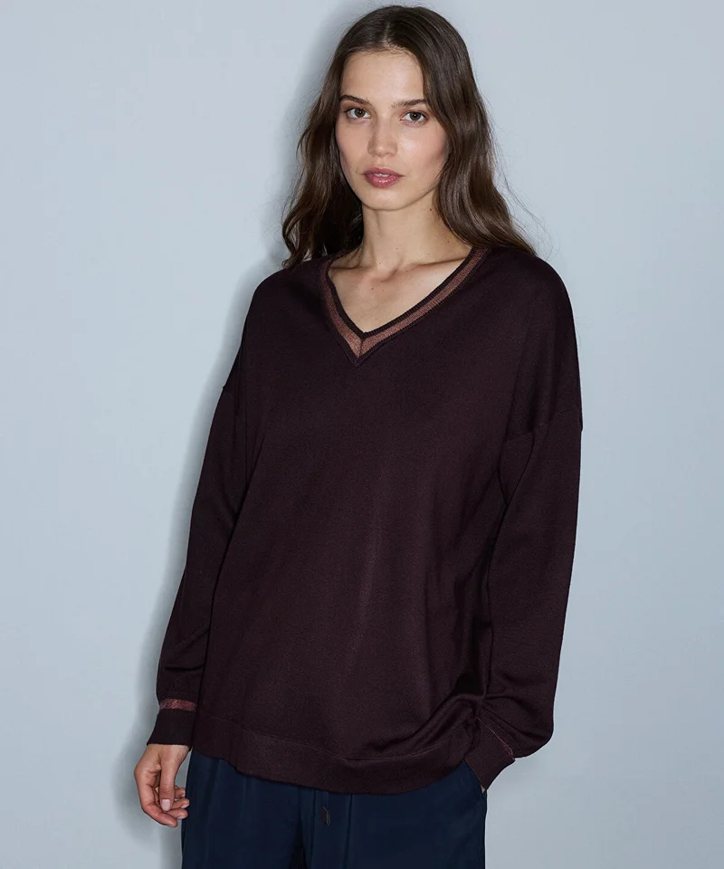 ايبيكيول Knit Top with Tulle Trim