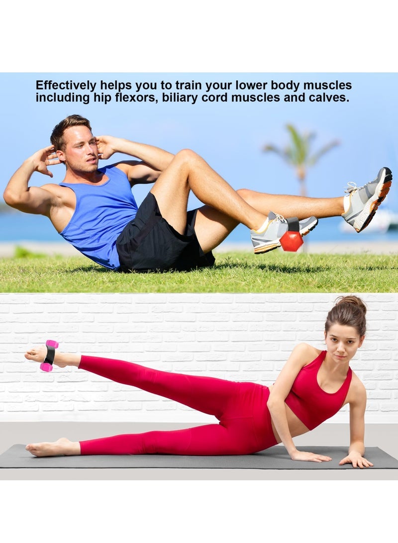 كابتن تيك Feet Dumbbell Attachment, Tibialis Trainer Strap, Shin Splint Relief Shin Exercise, Adjustable Dumbbell Ankle Straps for Weight Lifting, Leg Curl Attachment at Home Gym Equipment - Image 2