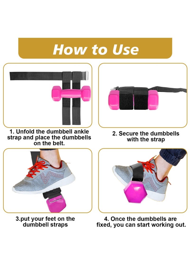 كابتن تيك Feet Dumbbell Attachment, Tibialis Trainer Strap, Shin Splint Relief Shin Exercise, Adjustable Dumbbell Ankle Straps for Weight Lifting, Leg Curl Attachment at Home Gym Equipment - Image 5