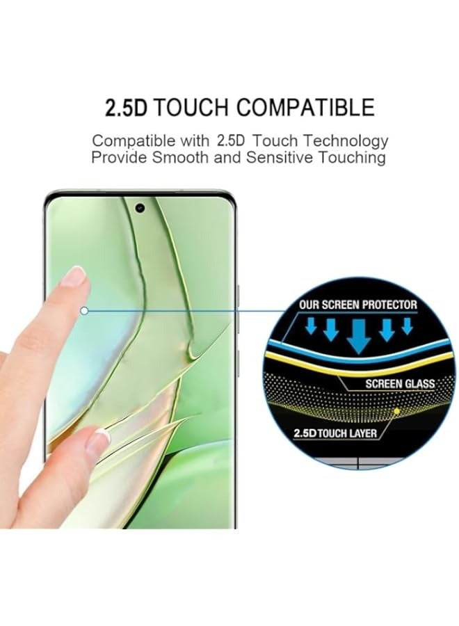 9H واقي شاشة من الزجاج المقسى متوافق مع فيلم Motorola Edge 40 ذو حافة منحنية كاملة الشاشة من الزجاج المقسى - Image 4