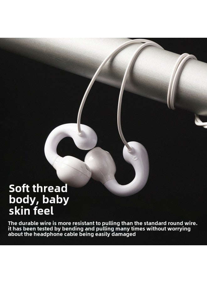 Earphones With Wire Clips Non-Bone Conduction Non-In-Ear Desktop Laptop With Mai Painless Ear-Hanging-Color:3m Athens White Without Microphone  - Image 5