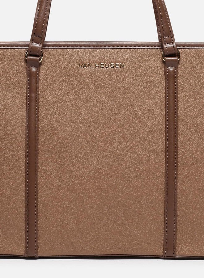 Van Heusen Womens textured brown HANDBAG - Image 4