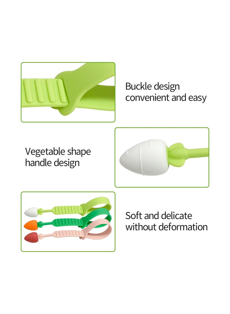 SYOSI Creative Funny Carrot Silica Gel Toilet Seats Cover Lifter, SYOSI Not Dirty Hands Toilet Seat Lifters Adjustable, Flexible Toilet lid Handle Silicone Lifter for Travel Home Bathroom (Mix 3 Colors) - Image 4