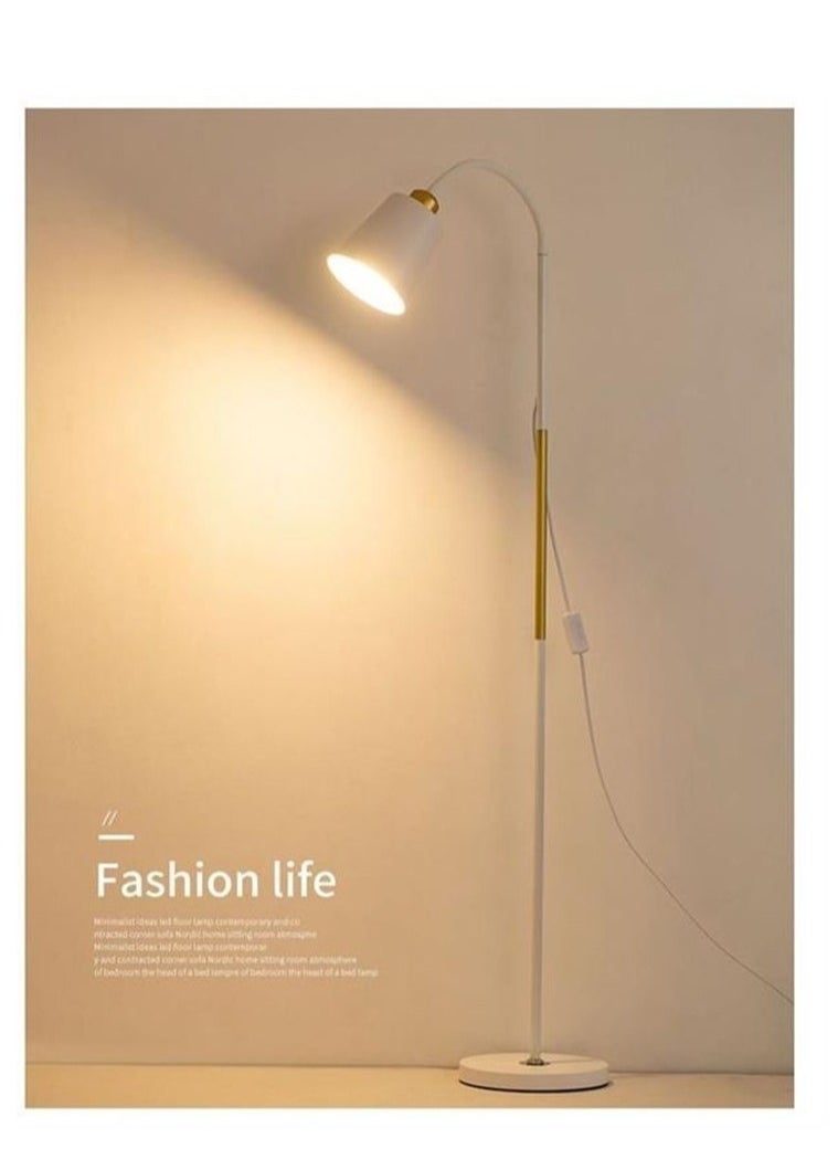 MIXDE Archiology Arc Floor Lamp With Lamp Shade LED Bulb White  - Image 2