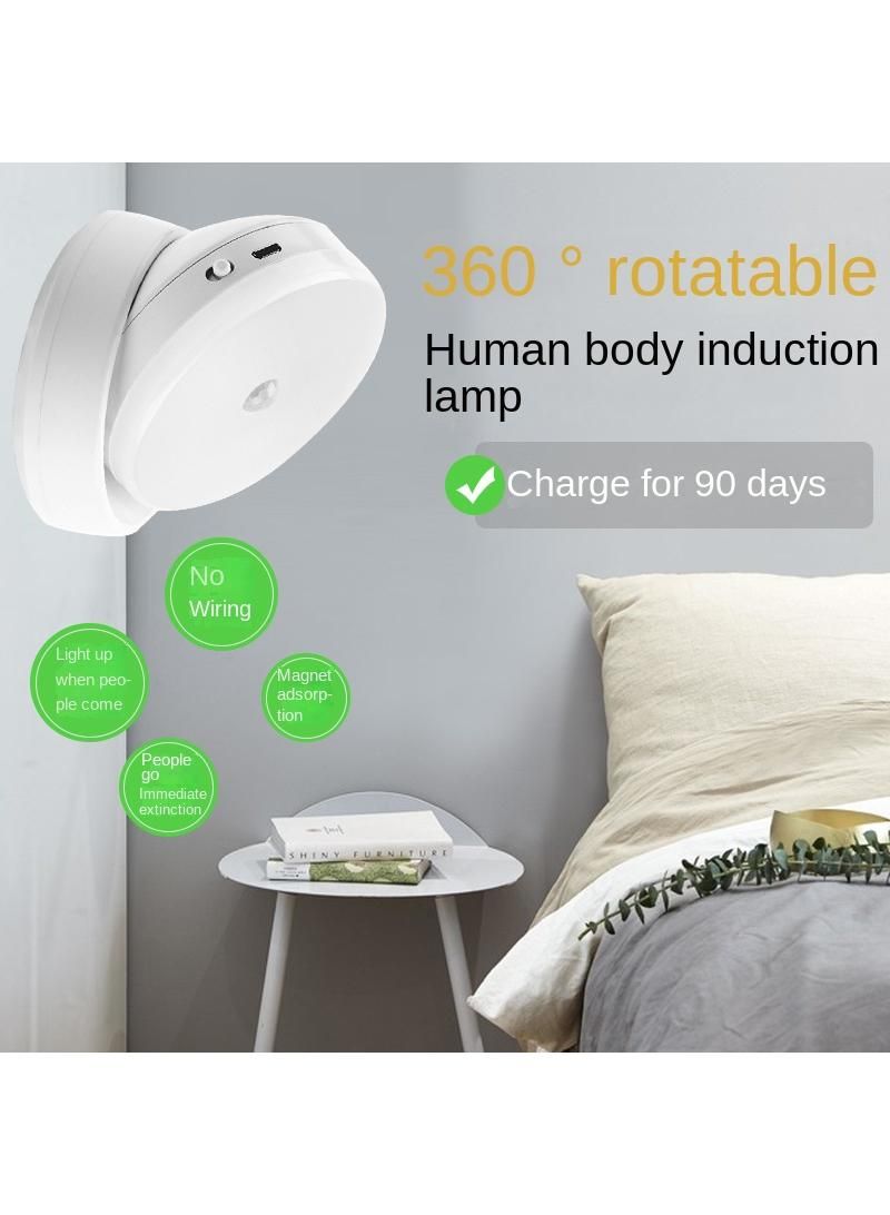 Y&D USB charging human body induction night up bedroom bedside table lamp eye protection touch LED small light  - Image 1