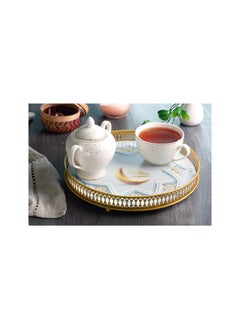 Hilalful HILALFUL Circular Serving Tray - Iron | Kitchenware | Serveware | Trays for Decoration | Kitchen Decoration | Trays for Eid, Ramadan, Eid Al Adha Décor & Other Celebrations | Tray Organizer  - Image 4