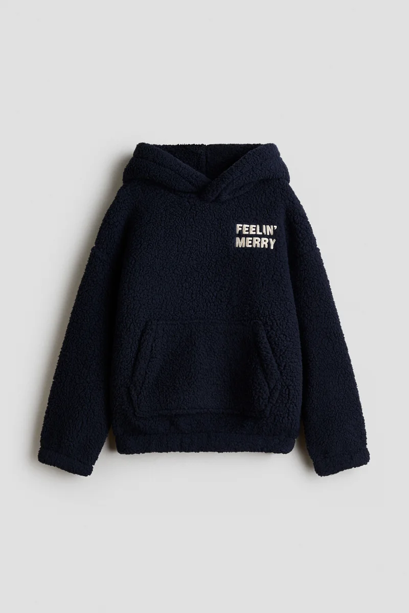 Oversized teddy hoodie
