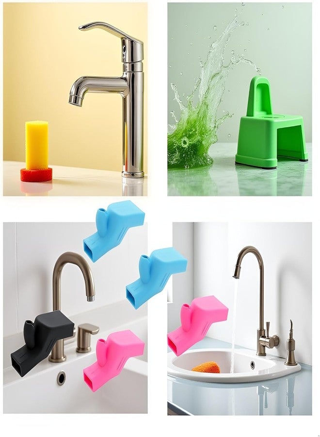 Pxiryanlow 4Pcs Faucet Water Tap Extender Spout for Kids, Toddlers, and Babies - Safe, Easy to Install Sink Extender for Your Home Bathroom or Kitchen - Image 3