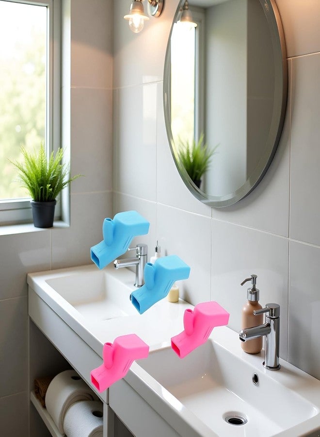 Pxiryanlow 4Pcs Faucet Water Tap Extender Spout for Kids, Toddlers, and Babies - Safe, Easy to Install Sink Extender for Your Home Bathroom or Kitchen - Image 4