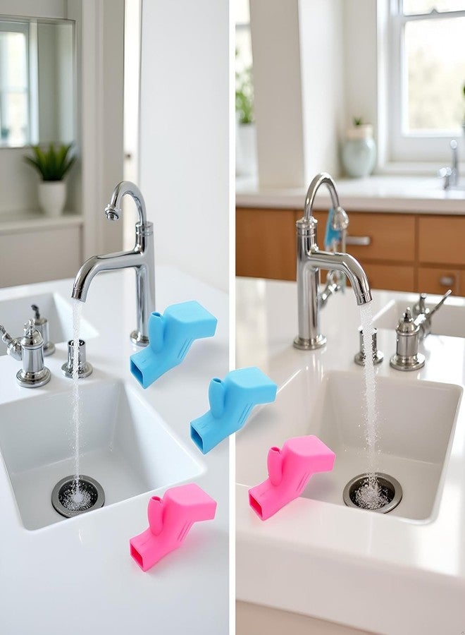 Pxiryanlow 4Pcs Faucet Water Tap Extender Spout for Kids, Toddlers, and Babies - Safe, Easy to Install Sink Extender for Your Home Bathroom or Kitchen - Image 5
